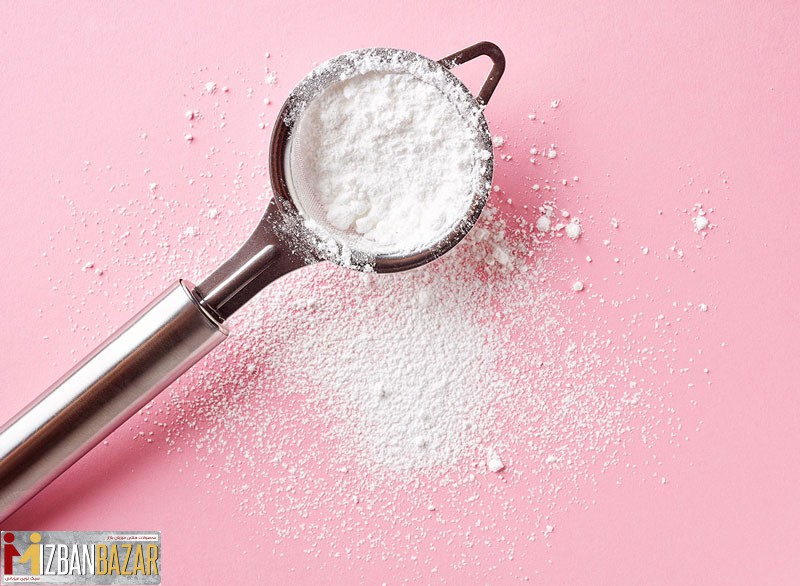 پودر قند در داخل قاشق